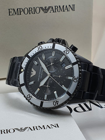 Emporio Armani Men’s Quartz Stainless Steel Black Dial 43mm Watch AR80050